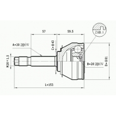 C.005 STATIM Шарнирный комплект, приводной вал