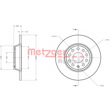 6110046 METZGER Тормозной диск