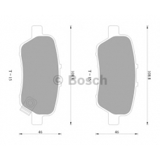 0 986 AB2 264 BOSCH Комплект тормозных колодок, дисковый тормоз