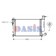 060700N AKS DASIS Радиатор, охлаждение двигателя