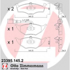 23395.145.2 ZIMMERMANN Комплект тормозных колодок, дисковый тормоз