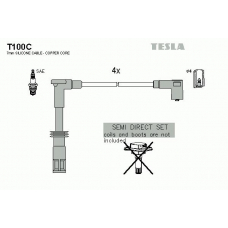 T100C TESLA Комплект проводов зажигания