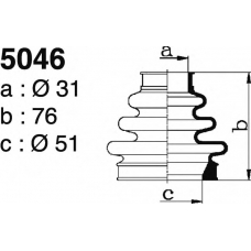 5046 DEPA Комплект пылника, приводной вал