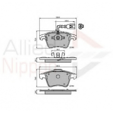 ADB11311 COMLINE Комплект тормозных колодок, дисковый тормоз