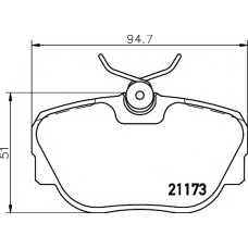 2117302 TEXTAR Комплект тормозных колодок, дисковый тормоз