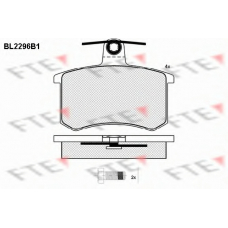 BL2296B1 FTE Комплект тормозных колодок, дисковый тормоз