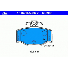13.0460-5986.2 ATE Комплект тормозных колодок, дисковый тормоз