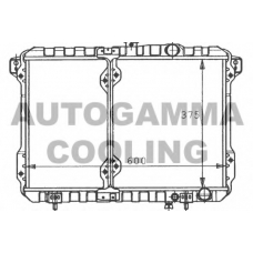 100581 AUTOGAMMA Радиатор, охлаждение двигателя