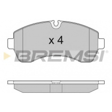 BP3290 BREMSI Комплект тормозных колодок, дисковый тормоз