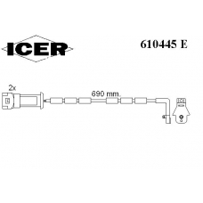 610445 E ICER Сигнализатор, износ тормозных колодок