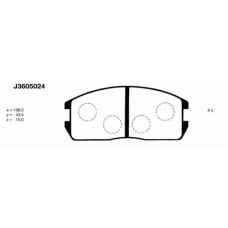 J3605024 NIPPARTS Комплект тормозных колодок, дисковый тормоз