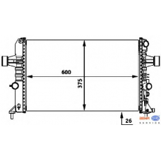 8MK 376 718-331 HELLA Радиатор, охлаждение двигателя