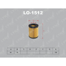 LO-1512 LYNX Фильтр масляный