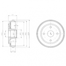 BF473 DELPHI Тормозной барабан