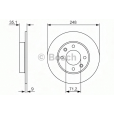 0 986 479 888 BOSCH Тормозной диск