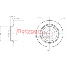 6110198 METZGER Тормозной диск