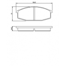 0 986 424 192 BOSCH Комплект тормозных колодок, дисковый тормоз