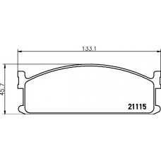 8DB 355 006-131 HELLA PAGID Комплект тормозных колодок, дисковый тормоз