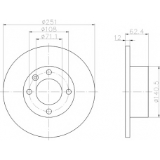 8DD 355 104-831 HELLA PAGID Тормозной диск