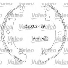 554702 VALEO Комплект тормозных колодок