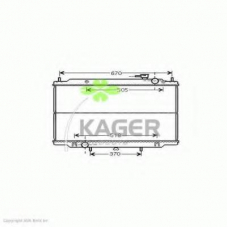 31-2462 KAGER Радиатор, охлаждение двигателя