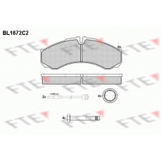 BL1672C2 FTE Комплект тормозных колодок, дисковый тормоз