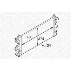 350213127100 MAGNETI MARELLI Радиатор, охлаждение двигателя