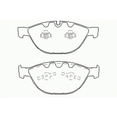 P 06 047 BREMBO Комплект тормозных колодок, дисковый тормоз