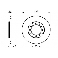 0 986 478 277 BOSCH Тормозной диск