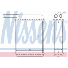 71752 NISSENS Теплообменник, отопление салона