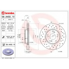 09.A455.1X BREMBO Тормозной диск