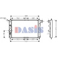 510006N AKS DASIS Радиатор, охлаждение двигателя