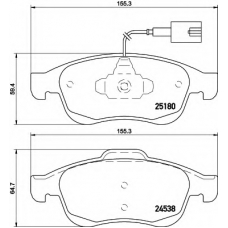 8DB 355 015-521 HELLA Комплект тормозных колодок, дисковый тормоз