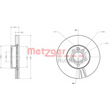 6110178 METZGER Тормозной диск