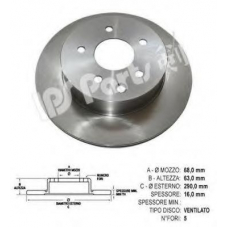 IBP-1158 IPS Parts Тормозной диск