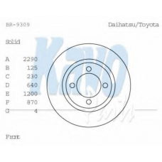 BR-9309 KAVO PARTS Тормозной диск