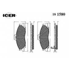 181580 ICER Комплект тормозных колодок, дисковый тормоз