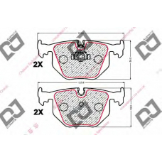 BP1886 DJ PARTS Комплект тормозных колодок, дисковый тормоз