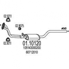 01.10120 MTS Труба выхлопного газа