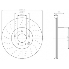 8DD 355 106-872 HELLA PAGID Тормозной диск