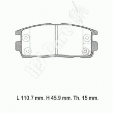 IBR-1W02 IPS Parts Комплект тормозных колодок, дисковый тормоз