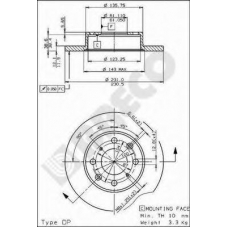 BS 7378 BRECO Тормозной диск