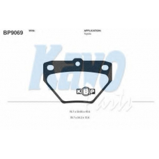 BP-9069 KAVO PARTS Комплект тормозных колодок, дисковый тормоз