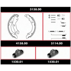 3158.00 REMSA Комплект тормозов, барабанный тормозной механизм