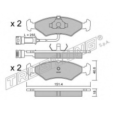 031.1 TRUSTING Комплект тормозных колодок, дисковый тормоз