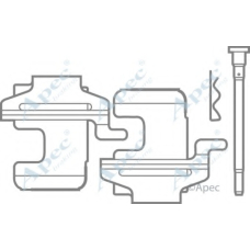 KIT314 APEC Комплектующие, тормозные колодки