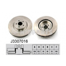 J3307016 NIPPARTS Тормозной диск
