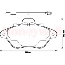 571369B BENDIX Комплект тормозных колодок, дисковый тормоз