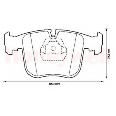 571485B BENDIX Комплект тормозных колодок, дисковый тормоз