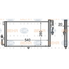 8FC 351 306-401 HELLA Конденсатор, кондиционер